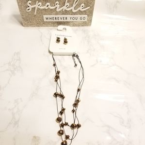 Croft & Barrow Three Tier Necklace Set